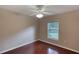 Cozy bedroom with hardwood floors, ceiling fan and natural light at 24 Katrinas Dr, Ormond Beach, FL 32174