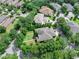 Aerial view of a home surrounded by lush greenery, showcasing the neighborhood's serene and tree-filled environment at 3132 Connemara Dr, Ormond Beach, FL 32174