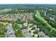 A high angle showing the location of this neighborhood close to the golf course and has a large pond within the community at 3132 Connemara Dr, Ormond Beach, FL 32174