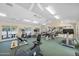 Bright fitness center equipped with modern exercise machines and ceiling fans for a comfortable workout environment at 3132 Connemara Dr, Ormond Beach, FL 32174