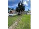 Exterior showcasing a spacious backyard with a shed, lush green grass, and mature shade trees at 1218 Daytona Ave, Daytona Beach, FL 32117