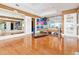 Well-equipped exercise room with hardwood floors, mirrors, and fitness equipment at 231 Riverside Dr # 1602, Holly Hill, FL 32117