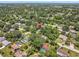 An aerial shot highlights the property's location amongst mature trees and well-maintained neighborhood at 2531 Needle Palm Dr, Edgewater, FL 32141