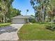 Charming single-story home featuring a two-car garage, well-maintained lawn, and mature landscaping at 2531 Needle Palm Dr, Edgewater, FL 32141