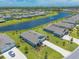 View of the rear of the home with a pond and community in the background at 2836 Monaghan Dr, Ormond Beach, FL 32174