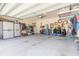 View of the garage, featuring ample space, storage solutions, and potential for organization at 2836 Monaghan Dr, Ormond Beach, FL 32174