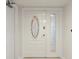 Front door featuring decorative glass inserts for added elegance and natural light at 1239 Ocean Shore Blvd # 3C3, Ormond Beach, FL 32176