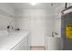 Functional laundry room includes a washing machine, sink, and shelving at 1239 Ocean Shore Blvd # 3C3, Ormond Beach, FL 32176