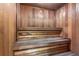 Relaxing sauna room with wood paneling and seating at 1239 Ocean Shore Blvd # 3C3, Ormond Beach, FL 32176