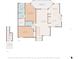 Detailed floor plan of the second story highlighting bedrooms, bathrooms, and the screened balcony at 133 Blue Heron Dr # D, Daytona Beach, FL 32119