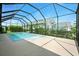 Screened-in pool and patio area offer a great outdoor living space at 3048 Borassus Dr, New Smyrna Beach, FL 32168