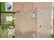 Aerial view of fenced backyard and umbrella at 3522 Forest Branch Dr # D, Port Orange, FL 32129