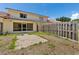 Exterior backyard view shows screened patio at 3522 Forest Branch Dr # D, Port Orange, FL 32129
