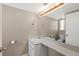 Bathroom features updated vanity, counter space, and lighting, offering a clean and functional space at 3522 Forest Branch Dr # D, Port Orange, FL 32129