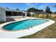 Cool, refreshing pool and patio is perfect for outdoor entertaining or enjoying a quiet afternoon at 105 Bonita Pl, Ormond Beach, FL 32174