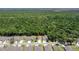 Aerial view of the property, showcasing its location near a large wooded area at 3029 Adrian Dr, Ormond Beach, FL 32174
