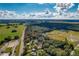 Aerial view of a lot near a road, surrounded by lush trees and open fields at 1544 S Us 301, Sumterville, FL 33585