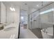 Spa-like bathroom with double vanity, large shower, and freestanding tub at 13438 Leggett Aly, Orlando, FL 32827