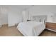 Bedroom with double bed, wood nightstands and walk-in closet at 13438 Leggett Aly, Orlando, FL 32827