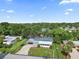 Aerial view of single-story house with large yard and driveway at 2734 Vindale Rd, Tavares, FL 32778