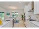 Modern kitchen with stainless steel appliances, white cabinetry, and quartz countertops at 6370 Trailblaze Bnd, St Cloud, FL 34771