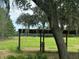 Covered riding arena with wooden shelter and fencing at 21342 S Buckhill Rd, Clermont, FL 34715