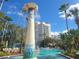 Refreshing pool with unique water fountain at 8495 Miracle Dr # 202, Champions Gate, FL 33896