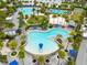 Aerial view of community pool with lap pool and leisure pool at 10125 Gobat Aly, Orlando, FL 32827