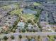 A beautiful aerial view of a community with a golf course, lakes, and a community pool for relaxation and recreation at 1751 Ashwood Run, The Villages, FL 32162