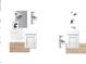 Selection of bathroom fixtures including faucets, shower heads, textured wall and wood grain finishes and white cabinets at 10739 Fiesta St, Clermont, FL 34711
