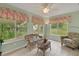 Bright enclosed lanai with many windows overlooking the backyard at 17548 Se 96Th Ave, Summerfield, FL 34491