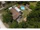 Aerial view of house, pool, and shed at 14700 Se 94Th Ave, Summerfield, FL 34491