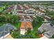 High aerial view of home showing landscaping and proximity to other homes in the neighborhood at 17000 Se 76Th Creekside Cir, The Villages, FL 32162