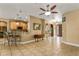 Kitchen with island and breakfast bar at 15921 Hanson View Dr, Tavares, FL 32778