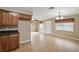 Dining area with tile floors and chandelier at 11712 Layton St, Leesburg, FL 34788