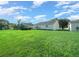 Large backyard with lush green grass and neighboring houses at 9215 Sw 90Th St, Ocala, FL 34481