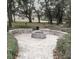 Outdoor fire pit featuring stone benches, perfect for cozy gatherings under the stars at 10643 Grand Oaks Blvd, Oxford, FL 34484