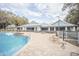 Resort-style pool with plenty of seating and lush landscaping, perfect for relaxation and recreation at 10643 Grand Oaks Blvd, Oxford, FL 34484