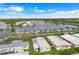 Aerial view of the community on the lake, with boat docks and homes at 1401 W Highway 50 # 12, Clermont, FL 34711