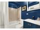 Updated bathroom with navy blue walls and a new vanity at 10301 Us Highway 27 # 178, Clermont, FL 34711