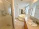 Bathroom with shower, bathtub and double sinks at 1660 Elkhart Cir, Tavares, FL 32778