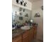 Bathroom features a large mirror, decor, and lighting above a spacious vanity at 104 Turtle Run, Umatilla, FL 32784