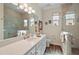 Clean bathroom with a large vanity and walk-in shower at 8732 Providence Ct, Mount Dora, FL 32757