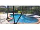 Inviting screened-in pool and spa surrounded by palm trees creating a private outdoor oasis at 2602 Tryon Pl, Windermere, FL 34786