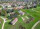 Aerial view of community bocce ball courts and landscaping at 2673 Beckett Run, The Villages, FL 32162