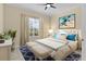 Comfortable bedroom with a queen-size bed and a tranquil atmosphere at 25304 Forest Oak Ct, Leesburg, FL 34748