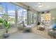 Relaxing sunroom with floor-to-ceiling windows offering views of the outdoor patio and pool at 25304 Forest Oak Ct, Leesburg, FL 34748