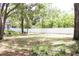 Backyard with two dining sets and a white privacy fence, providing a serene outdoor space at 2114 Waitman, Leesburg, FL 34748