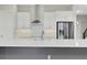 Bright kitchen with stainless steel appliances, sleek white cabinets, and a stylish backsplash at 6612 Quest St, St Cloud, FL 34771