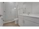 Stylish bathroom featuring a glass-enclosed shower, toilet, and modern vanity for a spa-like experience at 15615 Vetta Dr, Montverde, FL 34756